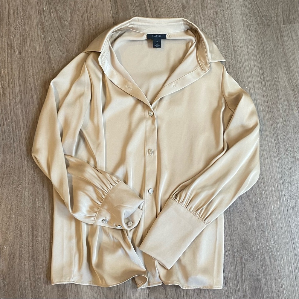 Button up silk blouse